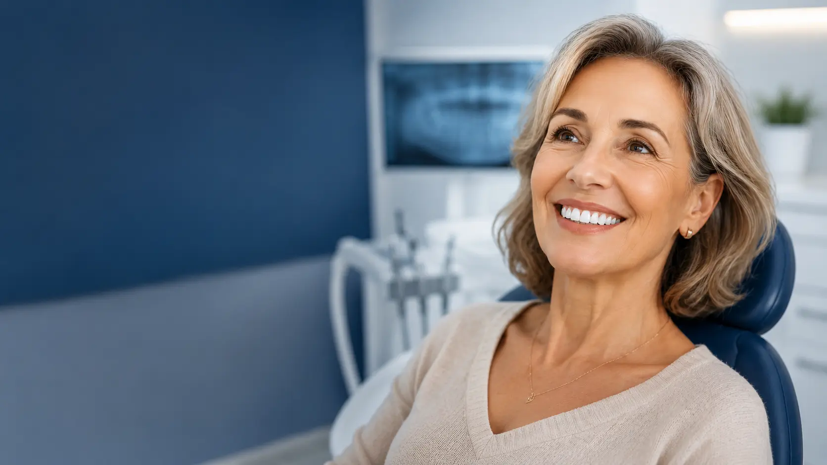 Femme souriante après une restauration par prothèse sur implant à Tanger